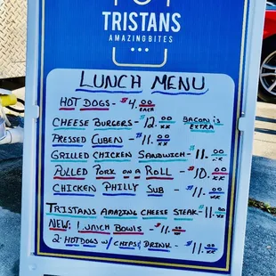 Lunch Menu