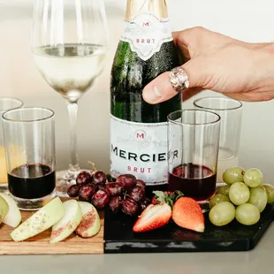 a bottle of mercier brut