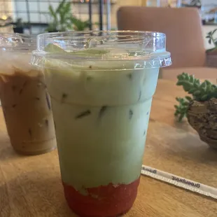 Strawberry Matcha Latte