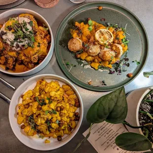 Poutine, Scallops, Cauliflower