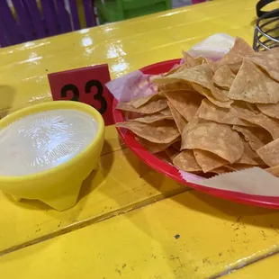 Queso and chips