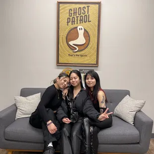 The waiting room with the escape besties!! They had lots of puzzles to do play around with while waiting...super fun!