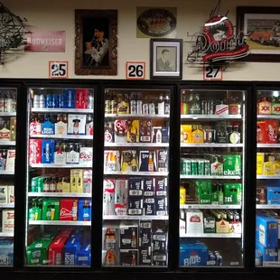 a variety of beverages