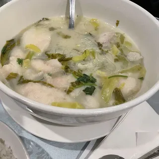 35.  Sliced Fish with Pickled Vegetable Soup