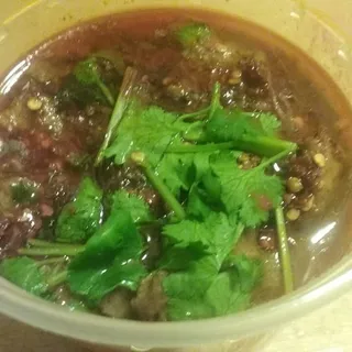 189.  Boiled Beef with Vegetable in Chili Sauce