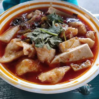 H04.  Bean Curd & Fish with Pickled Red Pepper Sauce