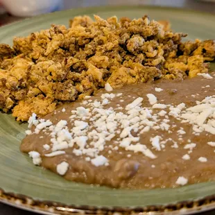 Chorizo and egg plate