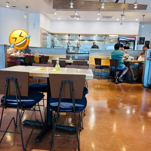 It is the old Chipotle so it has the kitchen in the back