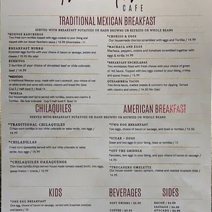 Breakfast Menu