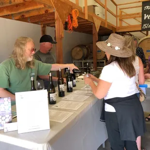 Marc and Steve pouring at the Summer Kickoff Party.