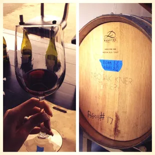 Barrel tasting the 2011 Cabernet. It's already out of this fucking world.