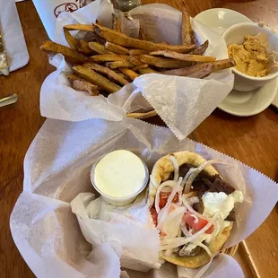 Hummus and Super G Gyro