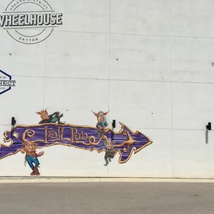 a mural on the side of a building