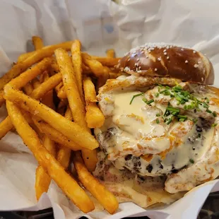Beer cheese burger