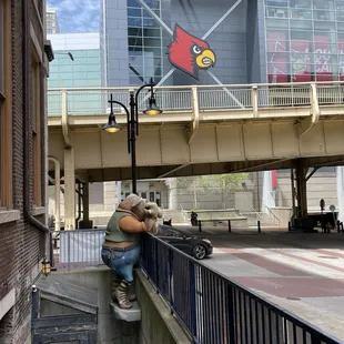 Right across the highway from the KFC Yum Center