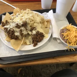 Chicken/beef nachos!