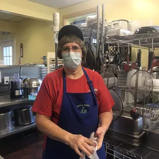 Ann is our Cook assistant,and front house assistant!