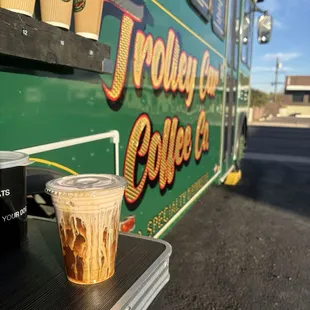 Shaken espresso with strawberry cold foam