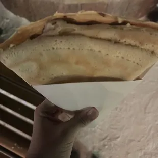 The banana and Nutella crepe. Delicious!