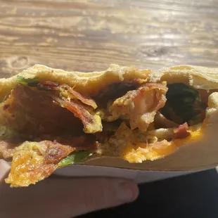 Veggie with added Bacon. Delicious!