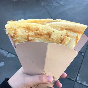 Fresh and hot crepes