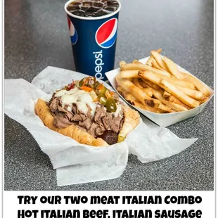 Italian Sausage and beef combo (2meat combo)