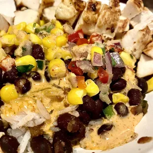 a plate of mexican food