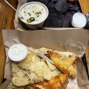 Grilled cheese and queso
