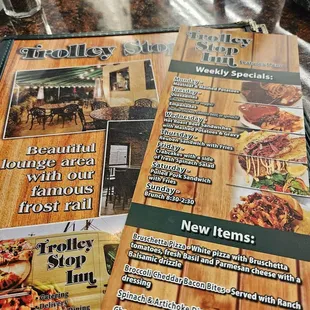 the menu and prices