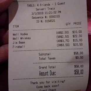 Are these prices real life? Four of us drank over the course of 4 hours for only $14 apiece.