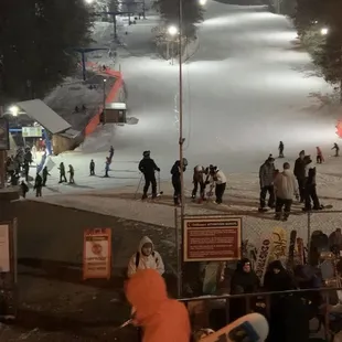 View of the slopes from the entrance