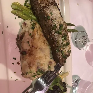 Gorgonzola Crusted New York Strip Steak