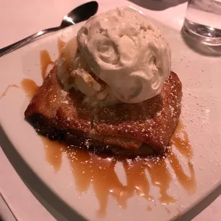 Warm Apple Crostada, Caramel Sauce