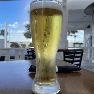 Cold draft beer