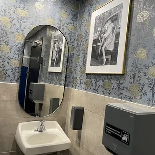 Inside women&apos;s restroom