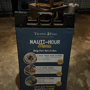 Happy hour menu