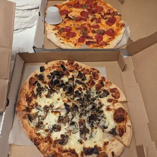 Mushroom and Brie pizza