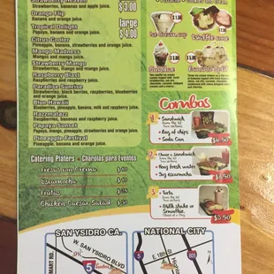 3rd page of menu