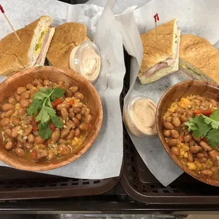 Regular Cubans with famous beans and rice. Yummy.