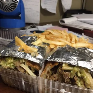 Spicy pepito w/ fries.  My man v food episode!