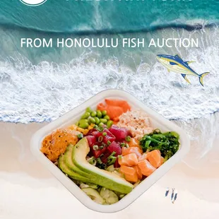 Tropic Poke serves Fresh Ahi Tuna #1 Sashimi Grade.  Poke Bowl near me