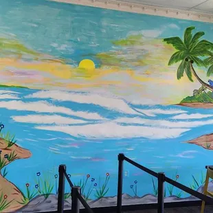 It's a hand painting of the owners home town!