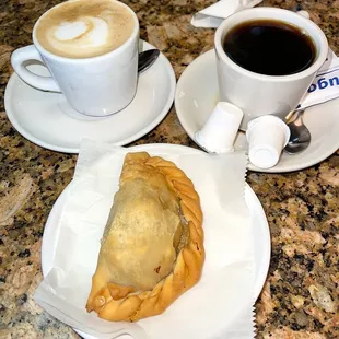 Empanada and Coffee/Latte