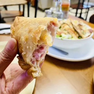 Ham and cheese empanada