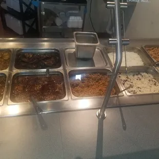 Rice and peas and chicken pelau... Rasta pasta, etc.