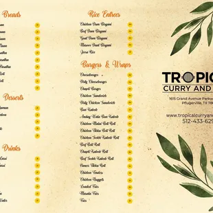 sushi and sashimi, menu