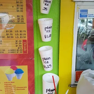 Price for just shaved ice