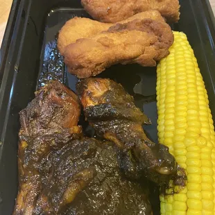 Med jerk chicken festival and corn