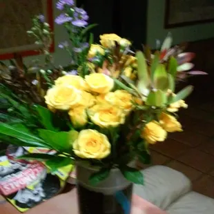 A beautiful bouqet of flowers from my sexy man James Valenzuela