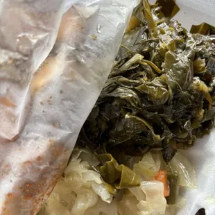 Collard greens, cabbage